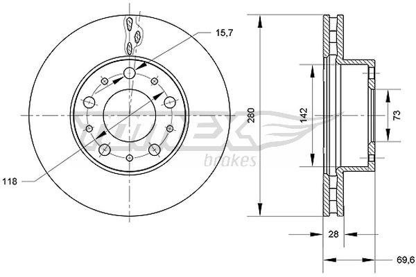 TOMEX Brakes TX 70-95...